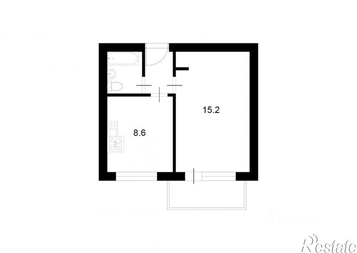 1-комн квартира улица Льва Толстого, 7А,  д. 7А