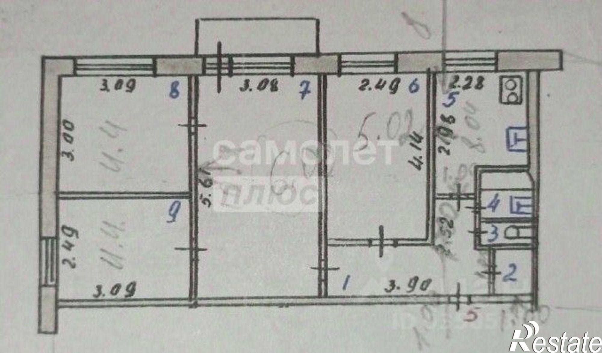 Купить квартиру за 7 400 000 рублей на 1-й Аэродромный переулок, 8