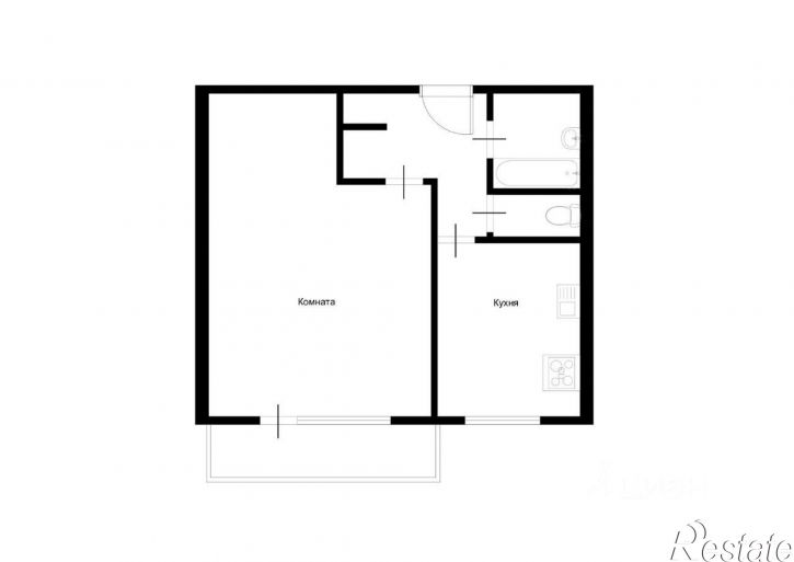 1-комн квартира улица Пучковка, 19А,  д. 19А