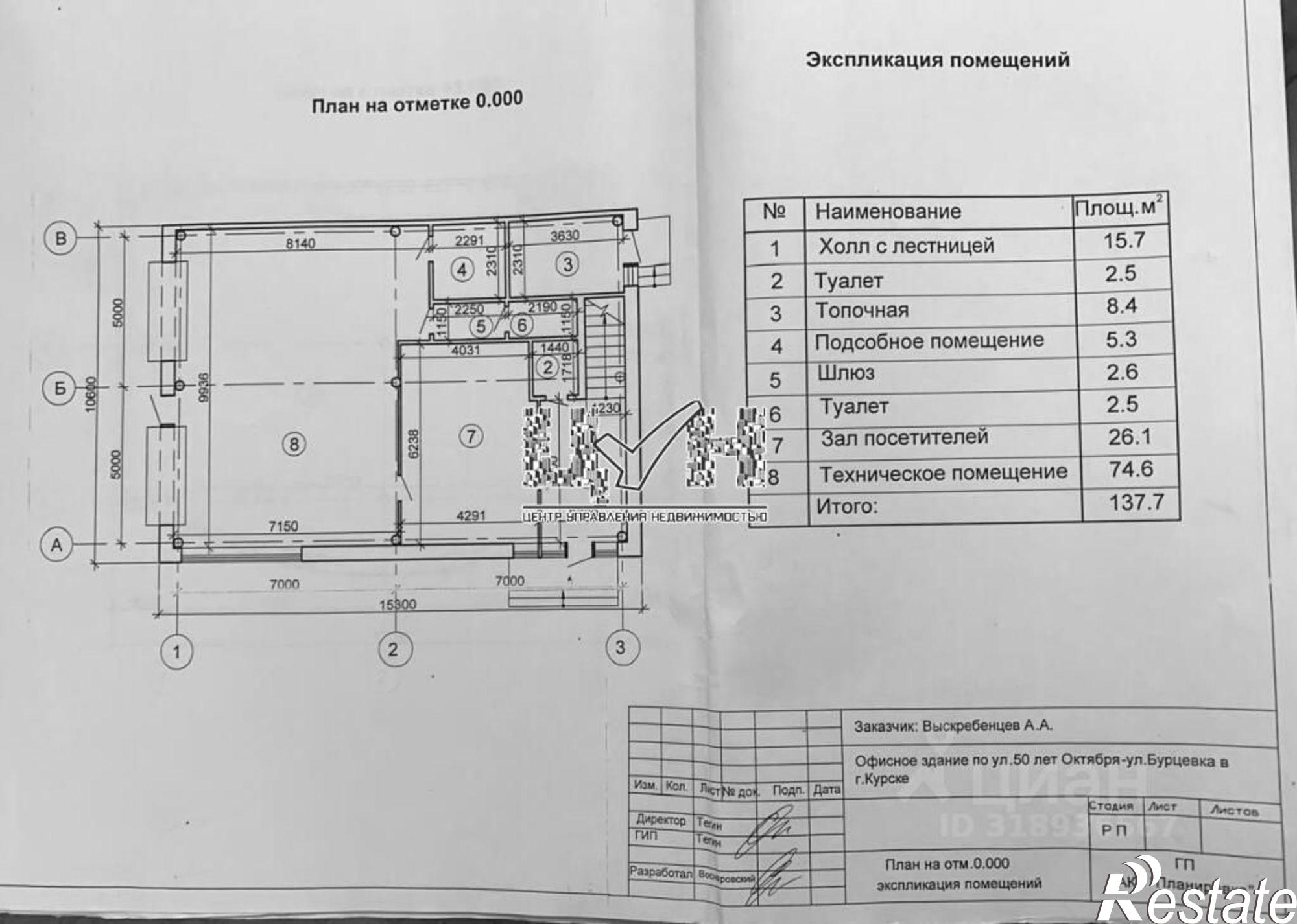 Купить ОСЗ, отдельно стоящее здание за 19 500 000 рублей на ул Бурцевка, 112
