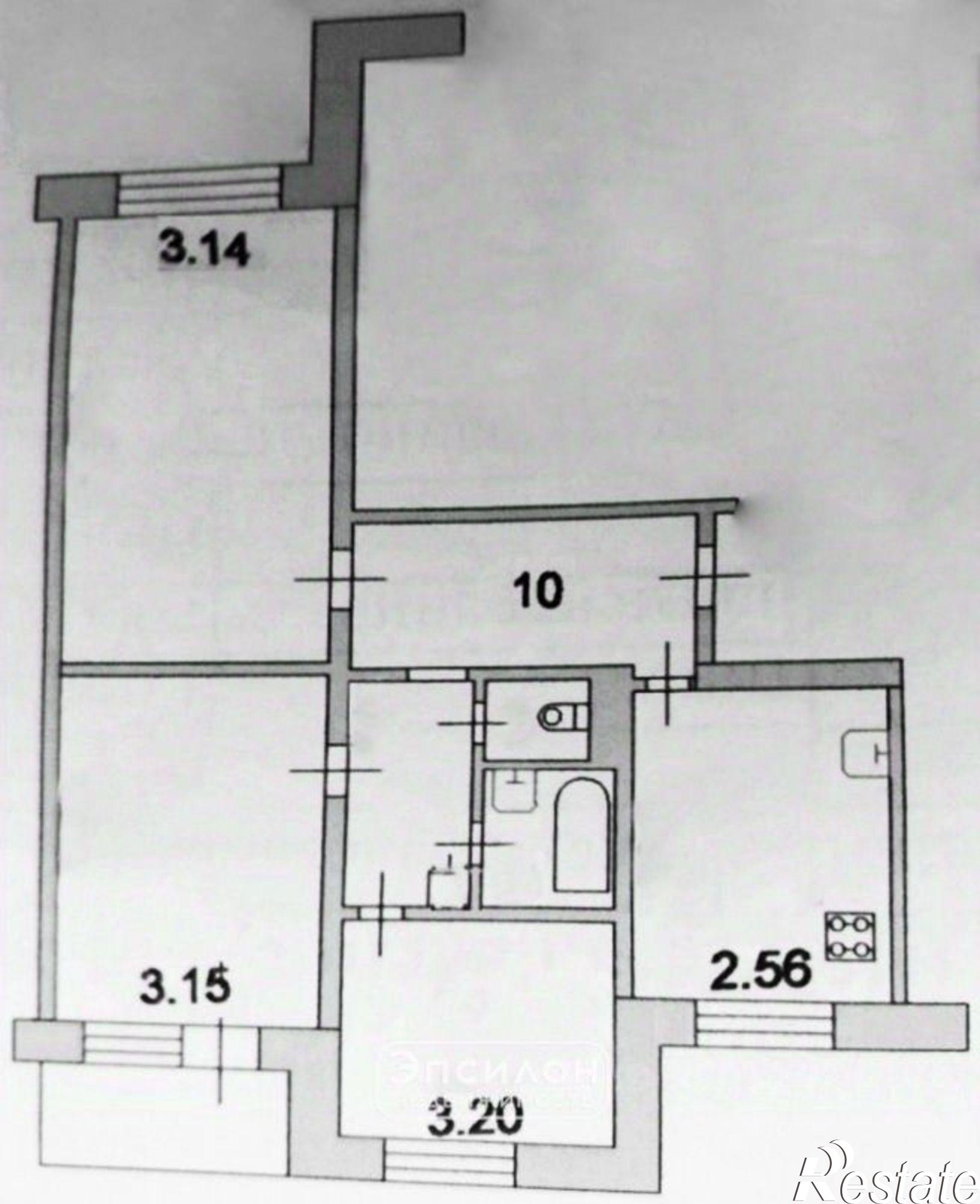 Купить квартиру за 5 850 000 рублей на Орловская улица, 6
