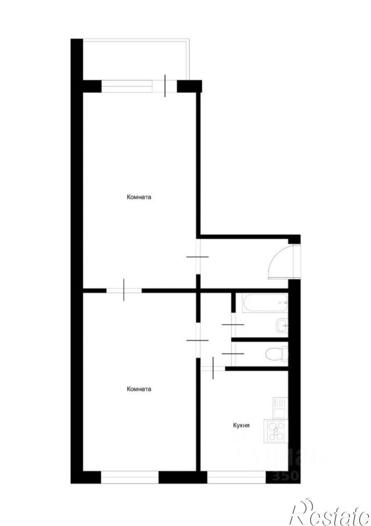 2-комн квартира ул Павлуновского, 1,  д. 1