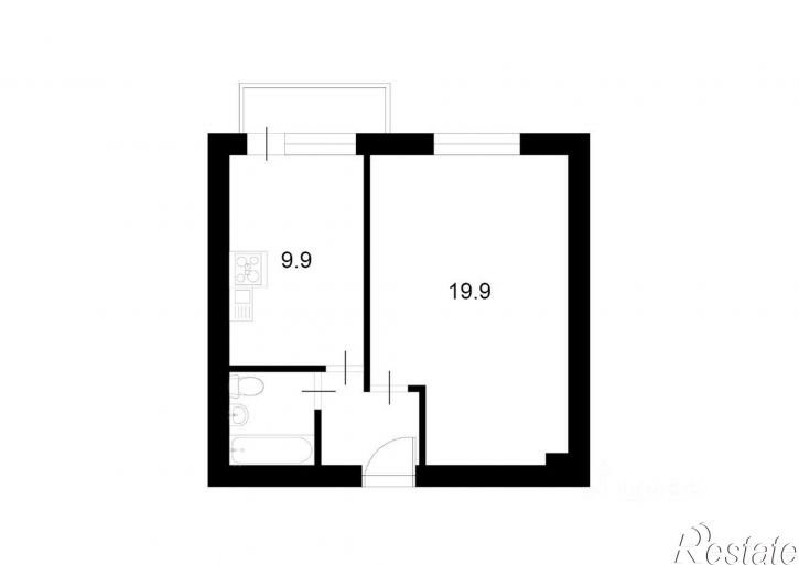 1-комн квартира ул Дейнеки, 5,  д. 5