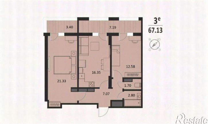 2-комн квартира в новом доме ул Карла Маркса, 69Д,  д. 69Д
