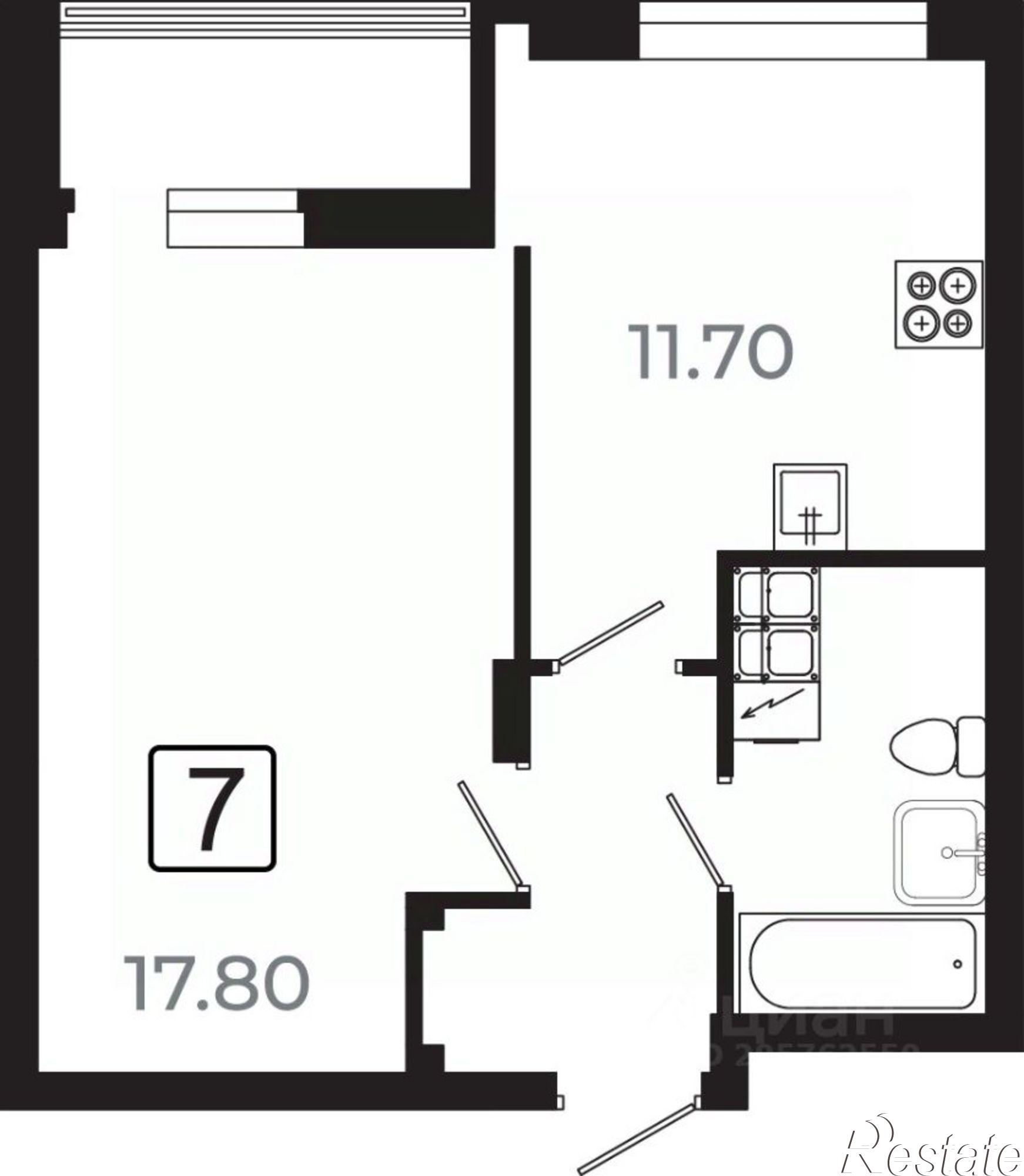 Купить квартиру за 6 649 500 рублей на ул Павлуновского, 25