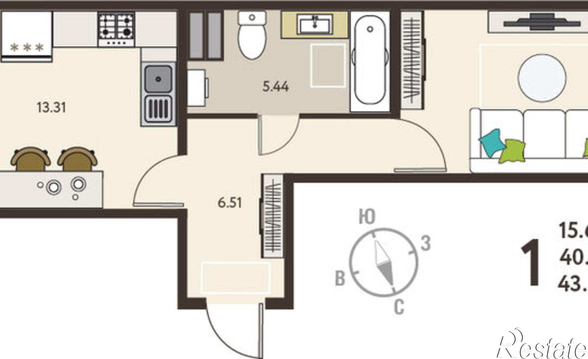Купить квартиру за 5 729 640 рублей на ул Энгельса, 115А