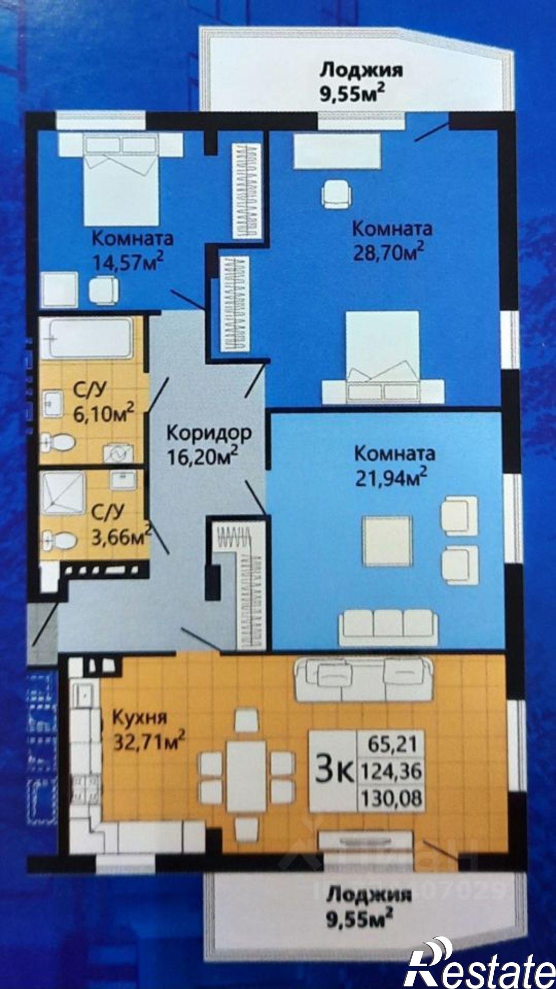Купить квартиру за 17 690 900 рублей на Южный пер, 14