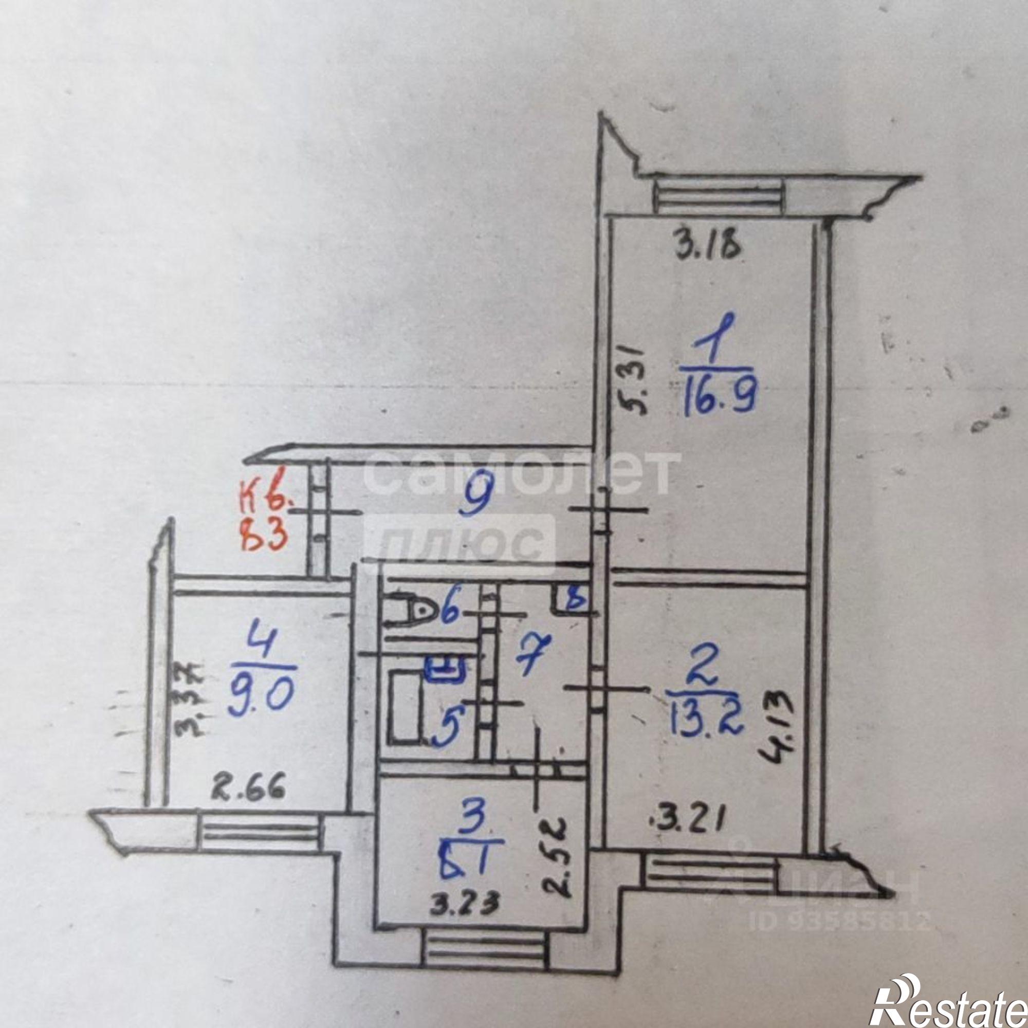 Купить квартиру за 6 700 000 рублей на ул К.Воробьева, 31А