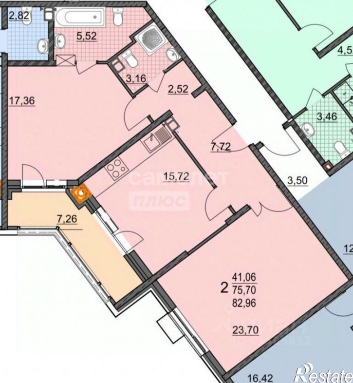 2-комн квартира ул Кати Зеленко, 30,  д. 30