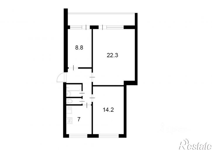 3-комн квартира ул Хуторская, 2А,  д. 2А