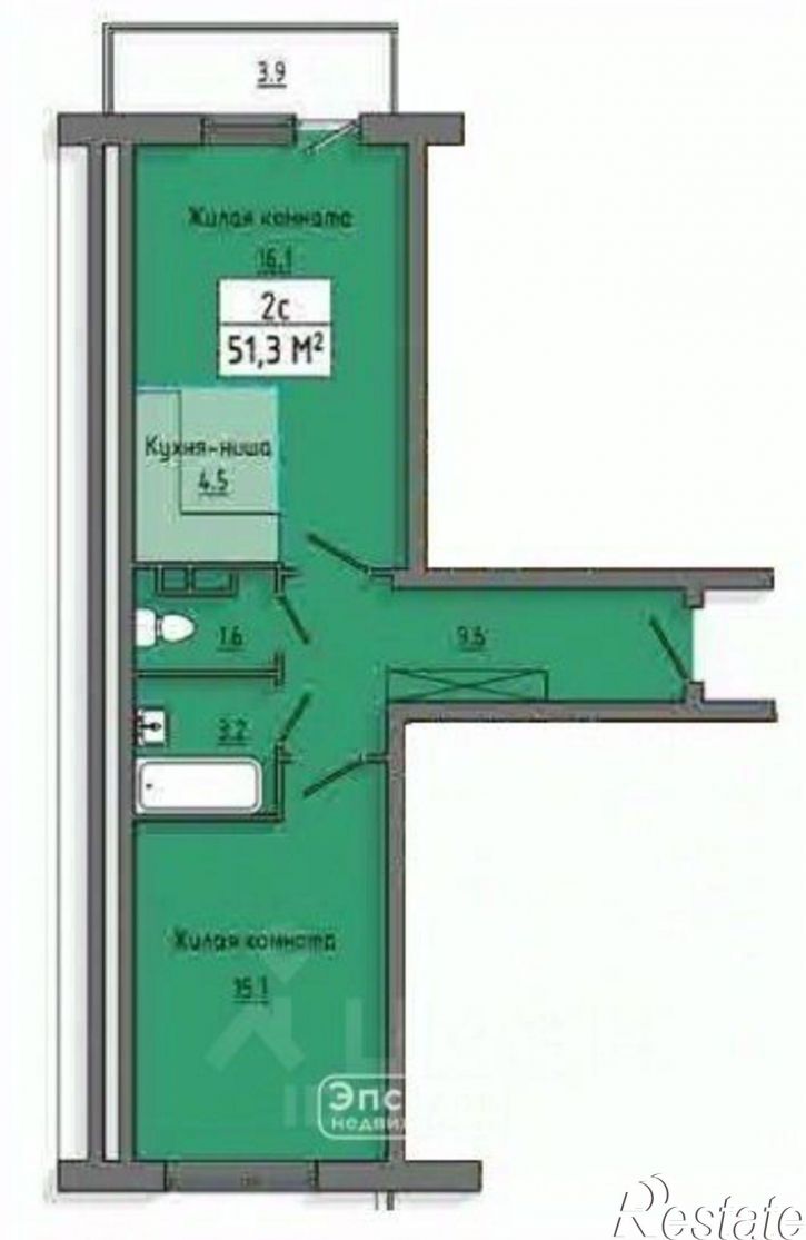 1-комн квартира ул Энгельса, 154Г,  д. 154Г