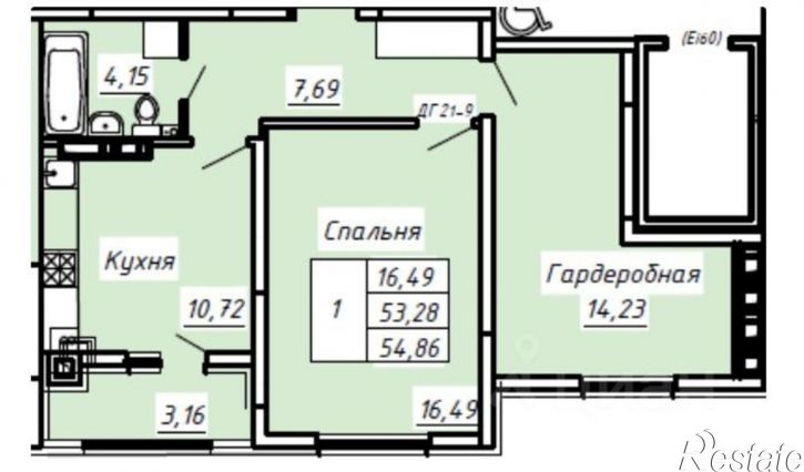 1-комн квартира в новом доме ул Соловьиная, 53,  д. 53