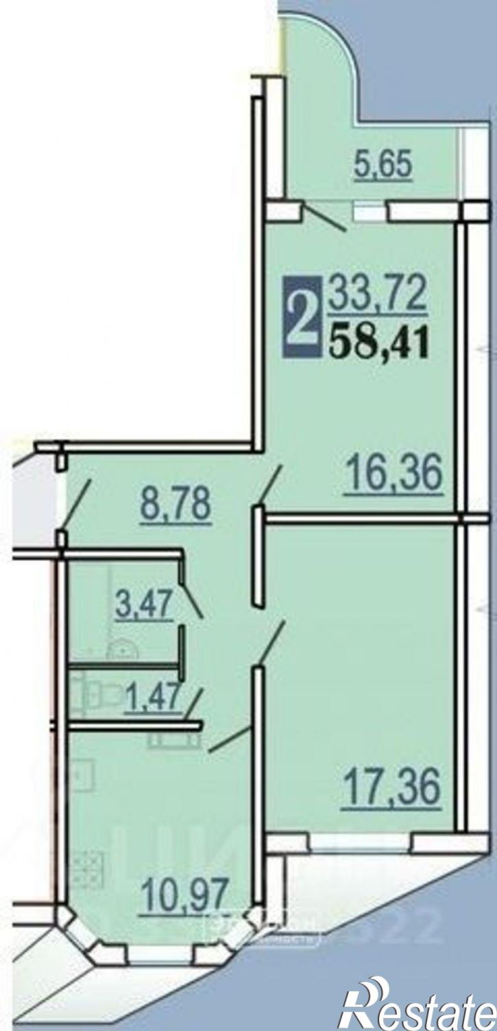 2-комн квартира проспект А.Ф. Дериглазова, 51,  д. 51