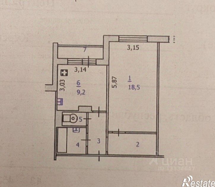 1-комн квартира ул Карла Маркса, 72 22,  д. 72 22,  к. 22