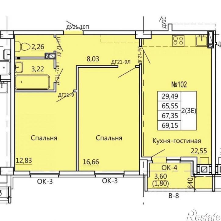 2-комн квартира ул Театральная, 18,  д. 18