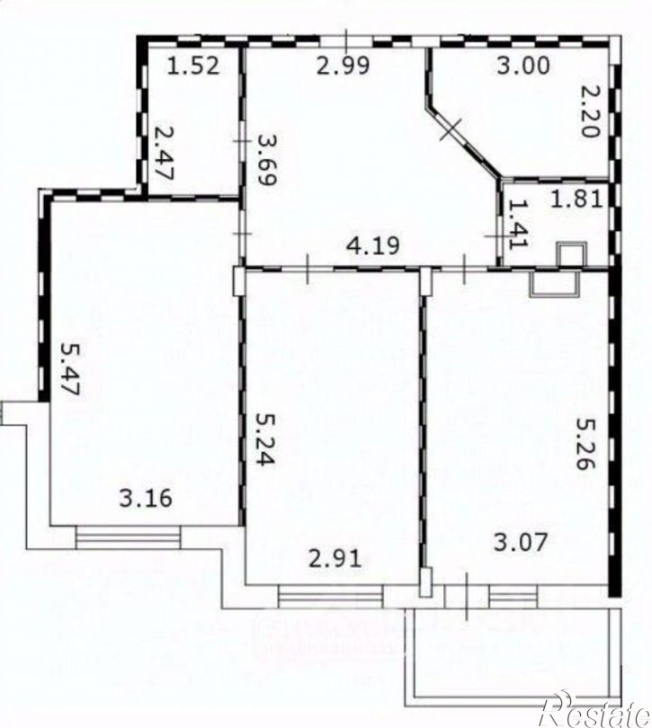 2-комн квартира ул Гайдара, 26,  д. 26