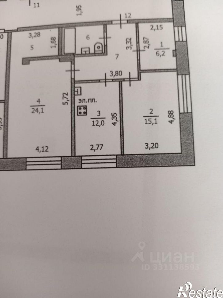 3-комн квартира ул 2-я Агрегатная, 49,  д. 49