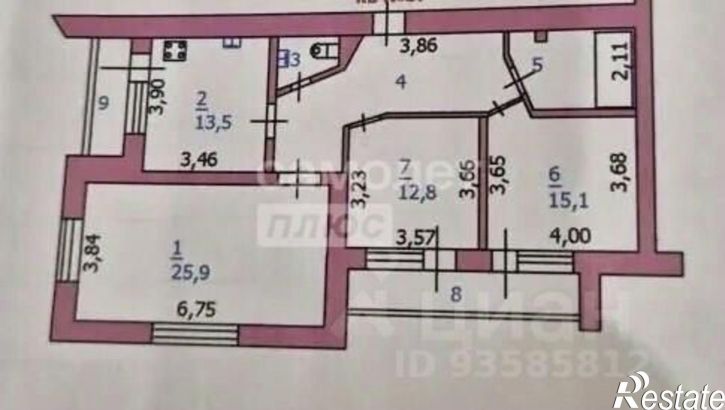 3-комн квартира ул Лысая Гора, 2,  д. 2