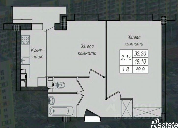 2-комн квартира в новом доме ул Энгельса, 154Г,  д. 154Г