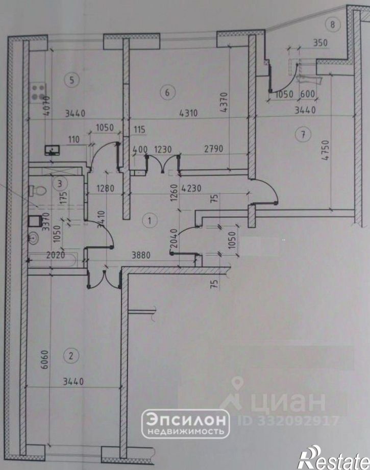 3-комн квартира пр-кт Анатолия Дериглазова, 9,  д. 9