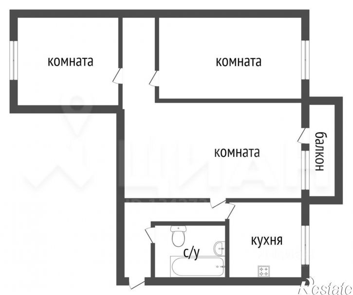 3-комн квартира ул Орловская, 34,  д. 34