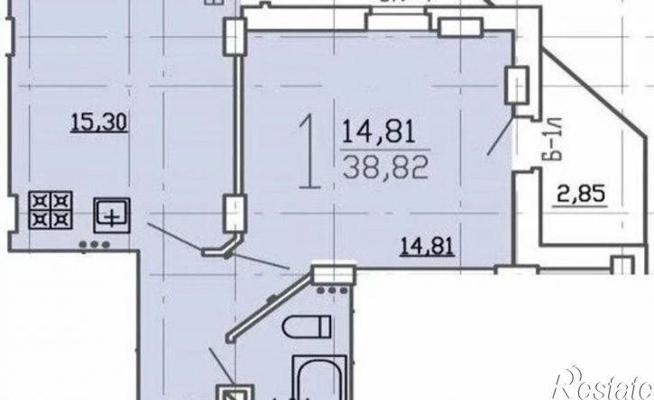 1-комн квартира пр-кт Вячеслава Клыкова, 9В,  д. 9В