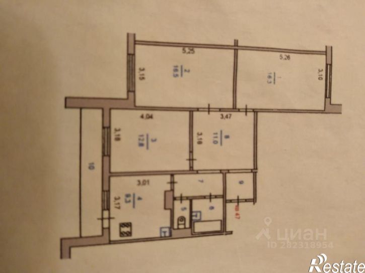 3-комн квартира ул Ясная, 3,  д. 3