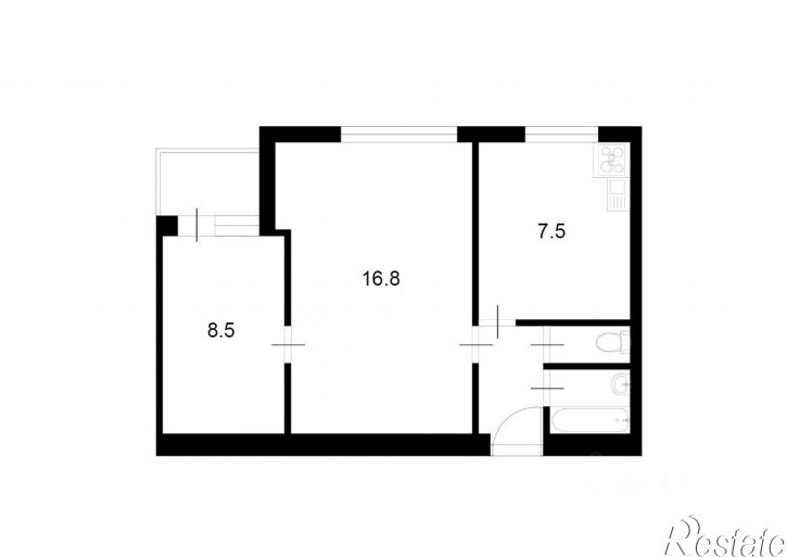 2-комн квартира ул Межевая, 9,  д. 9